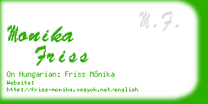 monika friss business card